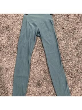 Move Theology Women's Ribbed Blue Leggings Size Small